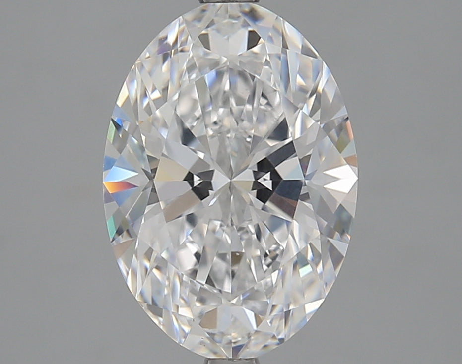 3.22 Carat Oval Lab Diamond with  Cut Diamond in 14KT  view 1
