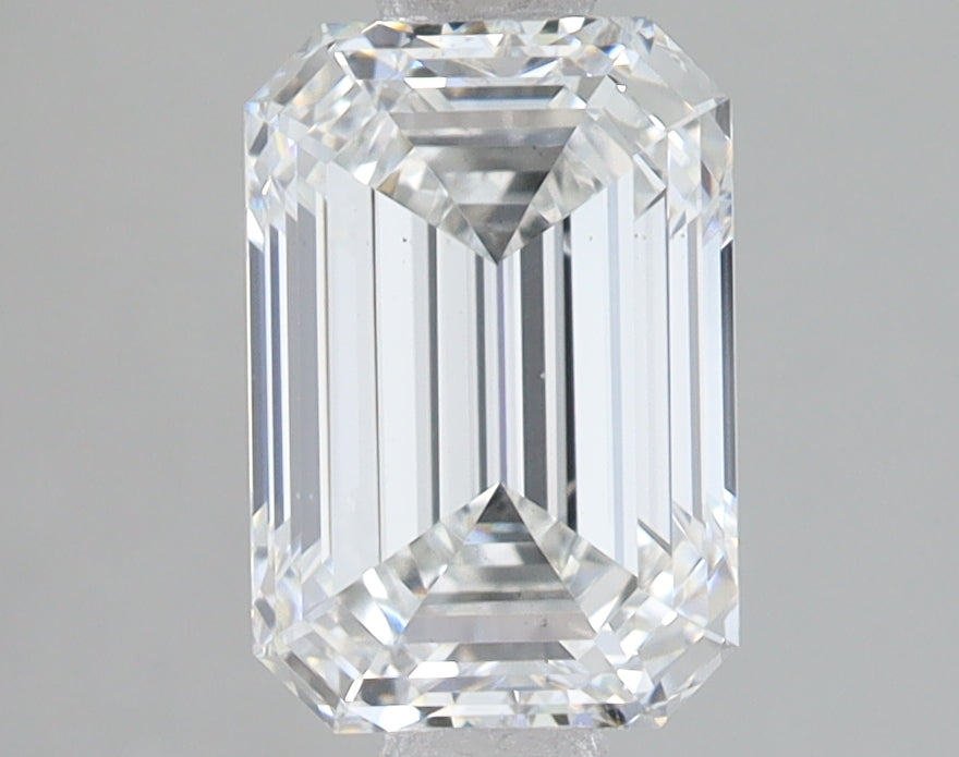 2.17 Carat Emerald Lab Diamond with  Cut Diamond in 14KT  view 1
