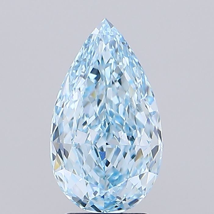 2.33 Carat Pear Lab Diamond with  Cut Diamond in 14KT  view 1
