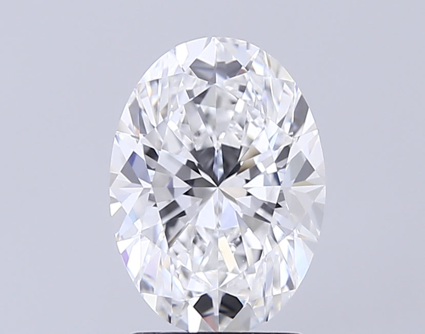 2.5 Carat Oval Lab Diamond with  Cut Diamond in 14KT  view 1
