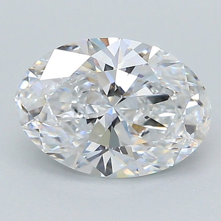1.47 Carat Oval Lab Diamond with  Cut Diamond in 14KT  view 1
