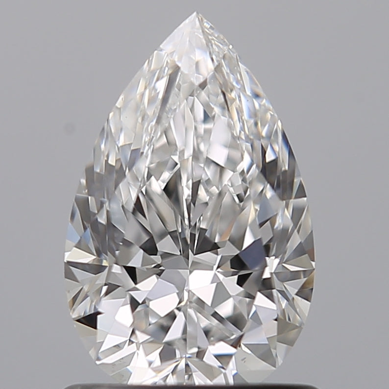 0.9 Carat Pear Natural Diamond with  Cut Diamond in 14KT  view 1
