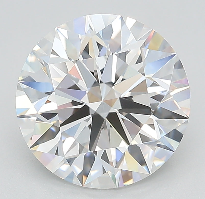 4.0 Carat Round Lab Diamond with  Cut Diamond in 14KT  view 1
