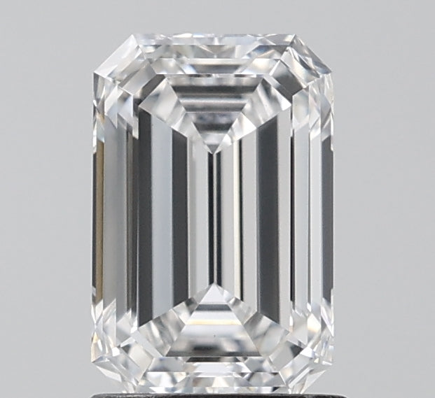 1.6 Carat Emerald Lab Diamond with  Cut Diamond in 14KT  view 1
