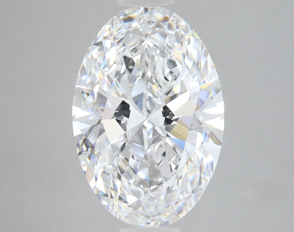 4.01 Carat Oval Lab Diamond with  Cut Diamond in 14KT  view 1
