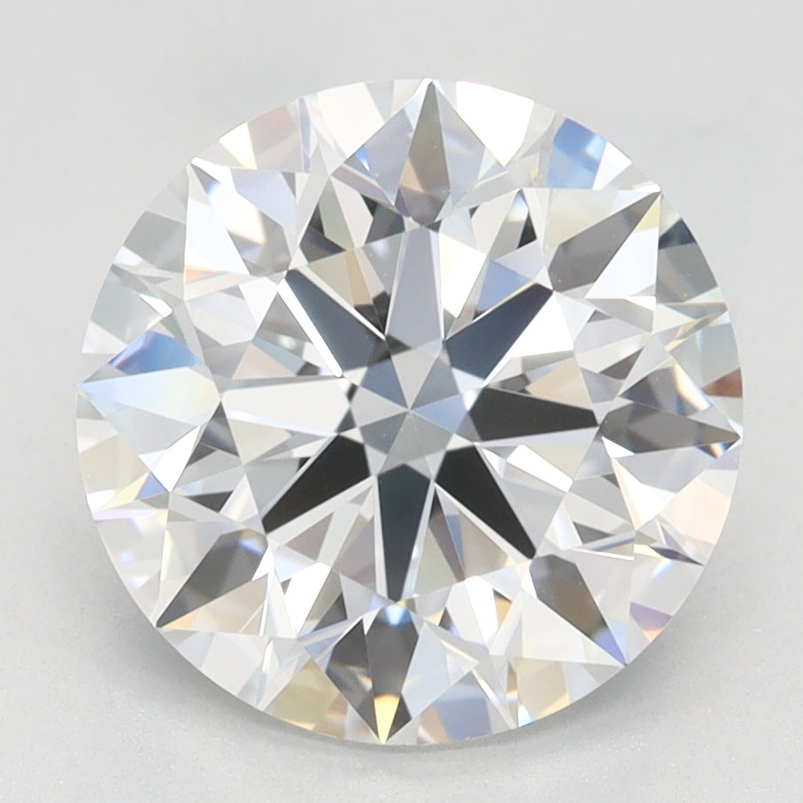 2.76 Carat Round Lab Diamond with  Cut Diamond in 14KT  view 1
