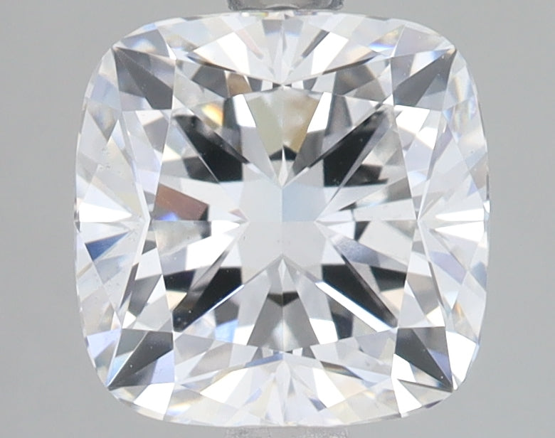 2.58 Carat Cushion Lab Diamond with  Cut Diamond in 14KT  view 1

