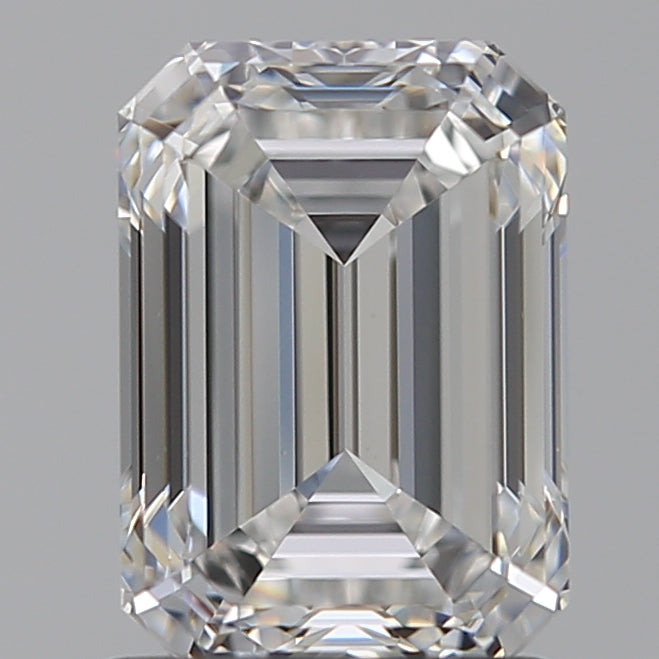 1.56 Carat Emerald Lab Diamond with  Cut Diamond in 14KT  view 1
