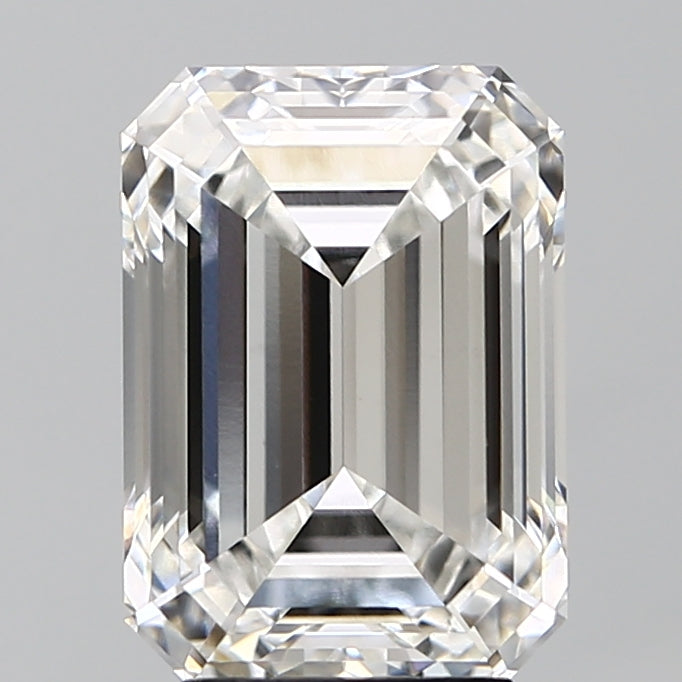 4.6 Carat Emerald Lab Diamond with  Cut Diamond in 14KT  view 1
