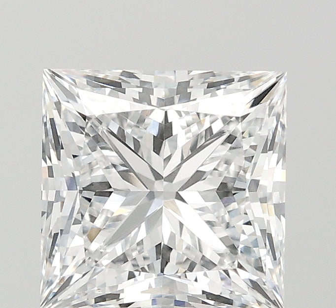 3.24 Carat Princess Lab Diamond with  Cut Diamond in 14KT  view 1

