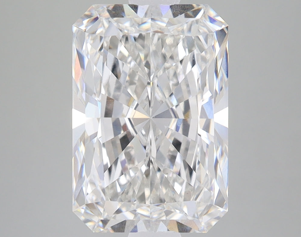 4.08 Carat Radiant Lab Diamond with  Cut Diamond in 14KT  view 1

