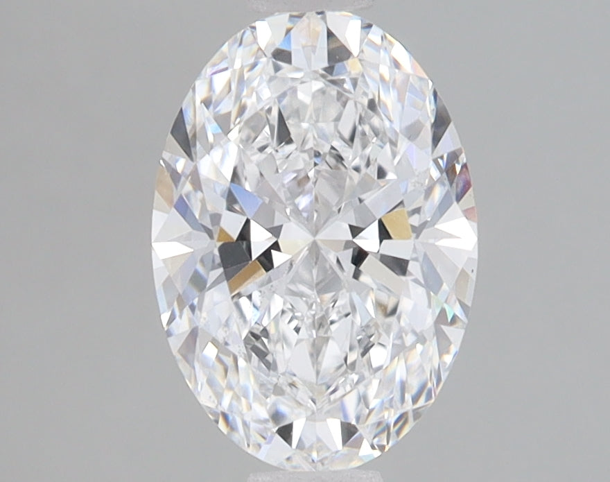 1.56 Carat Oval Lab Diamond with  Cut Diamond in 14KT  view 1

