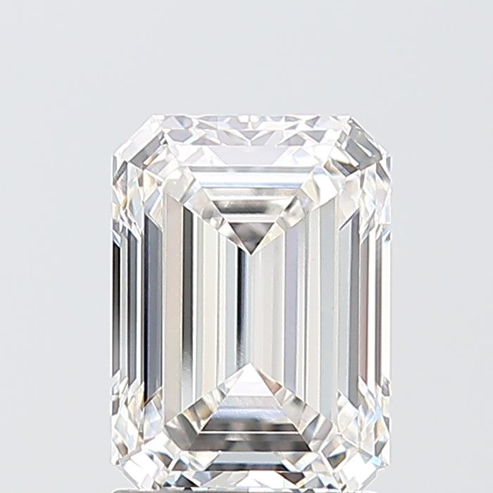 2.04 Carat Emerald Lab Diamond with  Cut Diamond in 14KT  view 1
