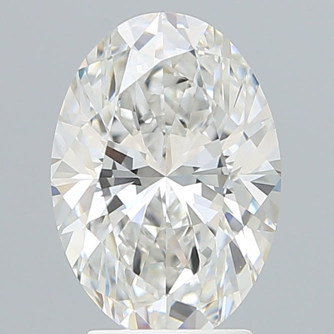 3.22 Carat Oval Lab Diamond with  Cut Diamond in 14KT  view 1
