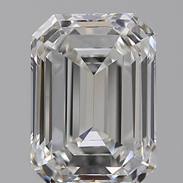 1.58 Carat Emerald Lab Diamond with  Cut Diamond in 14KT  view 1

