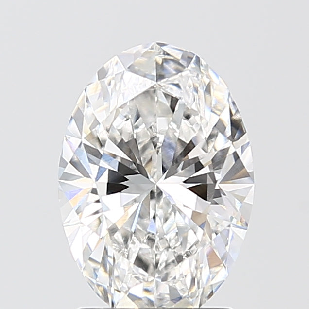 2.08 Carat Oval Lab Diamond with  Cut Diamond in 14KT  view 1
