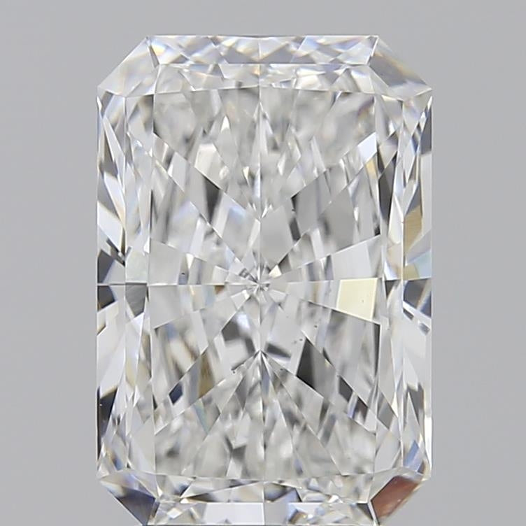 2.5 Carat Radiant Lab Diamond with  Cut Diamond in 14KT  view 1
