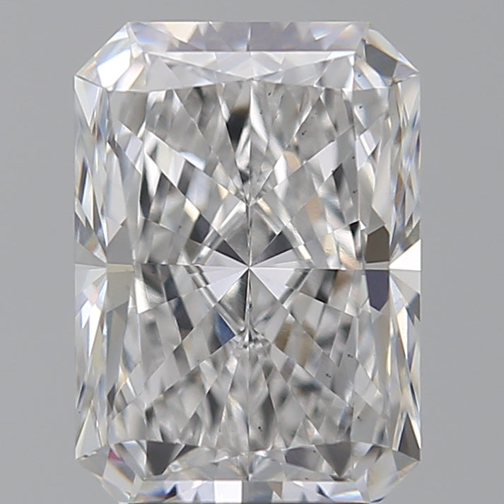 3.04 Carat Radiant Lab Diamond with  Cut Diamond in 14KT  view 1
