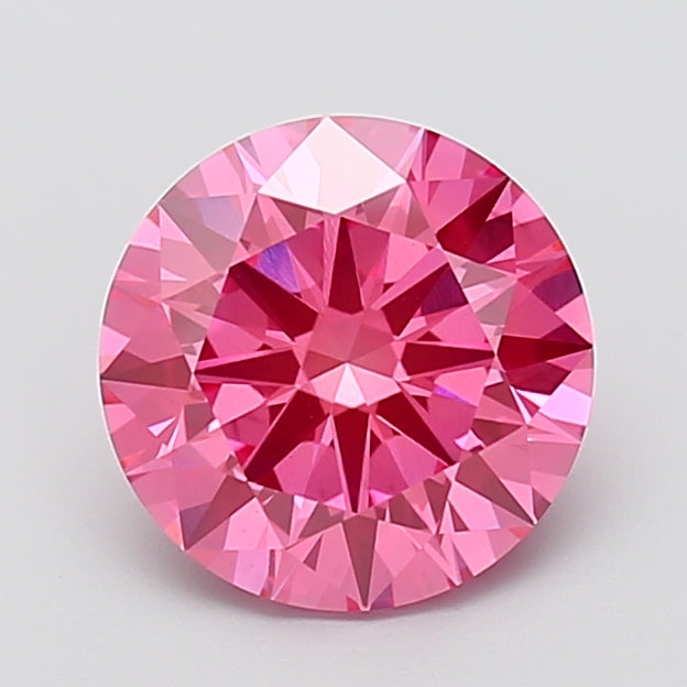 3.0 Carat Round Lab Diamond with  Cut Diamond in 14KT  view 1
