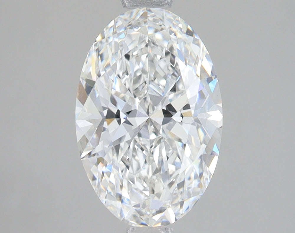 2.09 Carat Oval Lab Diamond with  Cut Diamond in 14KT  view 1
