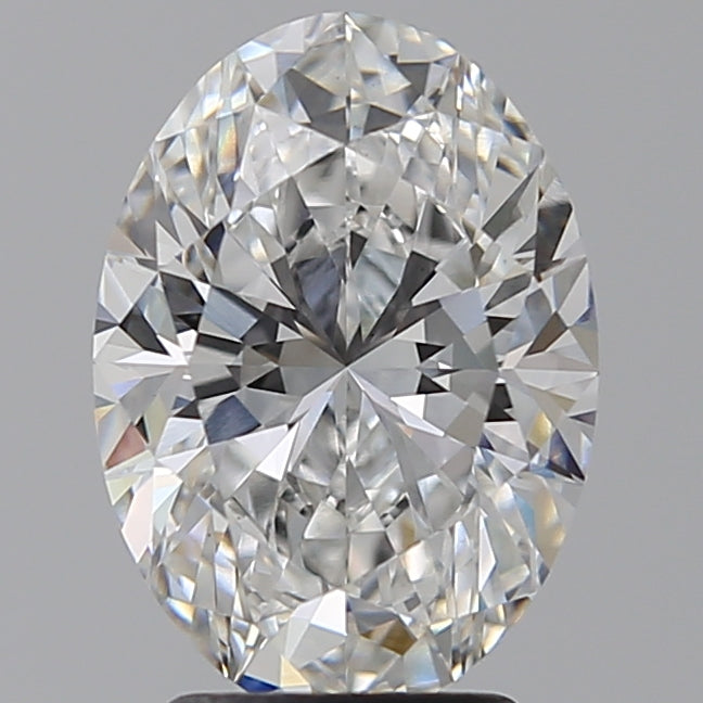 3.09 Carat Oval Lab Diamond with  Cut Diamond in 14KT  view 1
