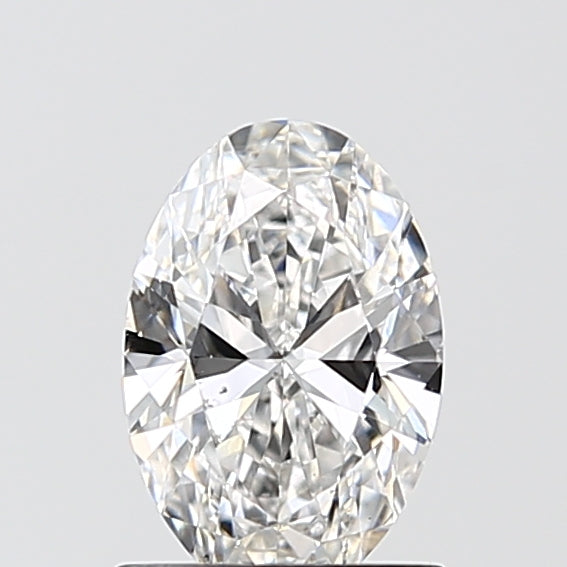 1.01 Carat Oval Lab Diamond with  Cut Diamond in 14KT  view 1
