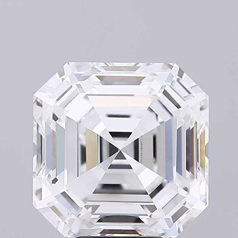 0.52 Carat Asscher Lab Diamond with  Cut Diamond in 14KT  view 1
