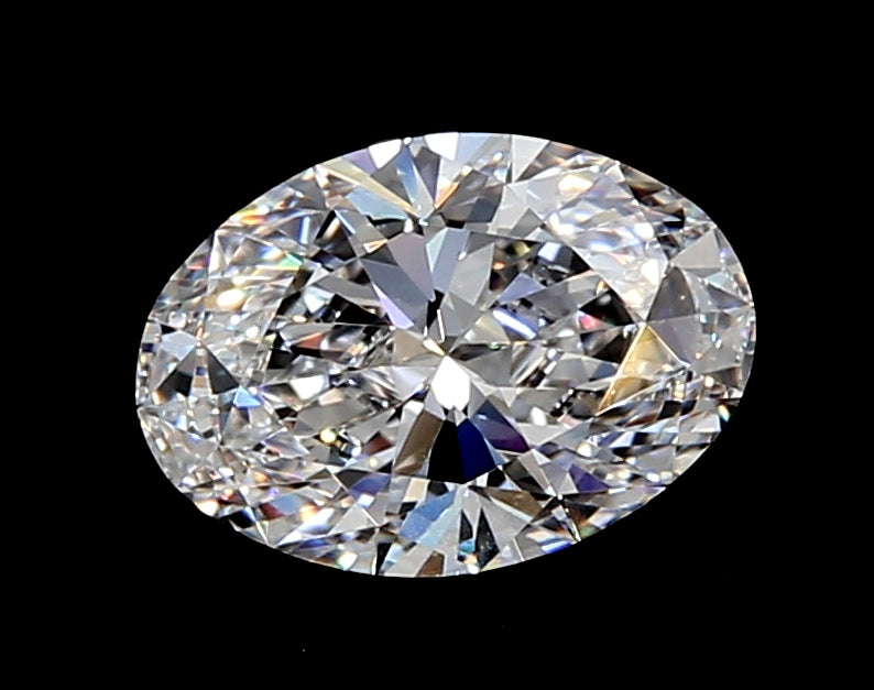 2.32 Carat Oval Lab Diamond with  Cut Diamond in 14KT  view 1
