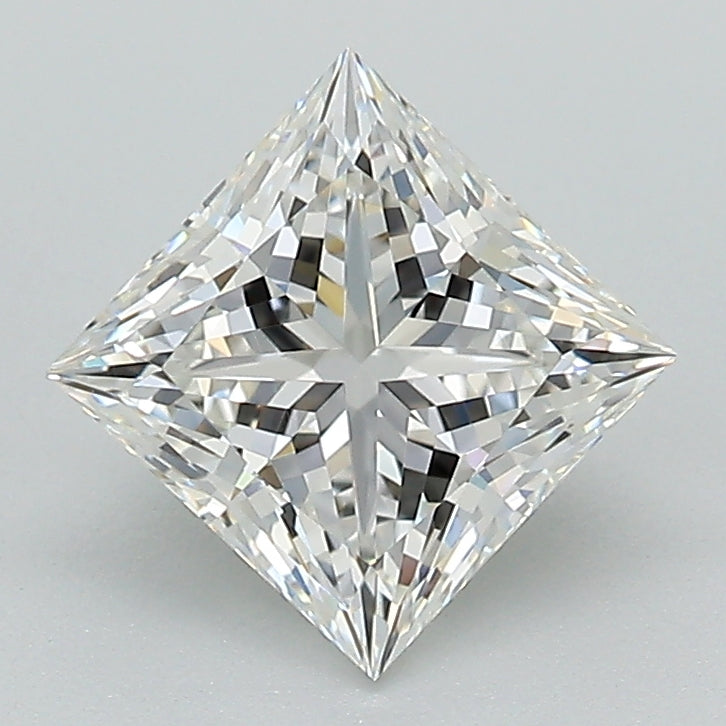 1.58 Carat Princess Lab Diamond with  Cut Diamond in 14KT  view 1
