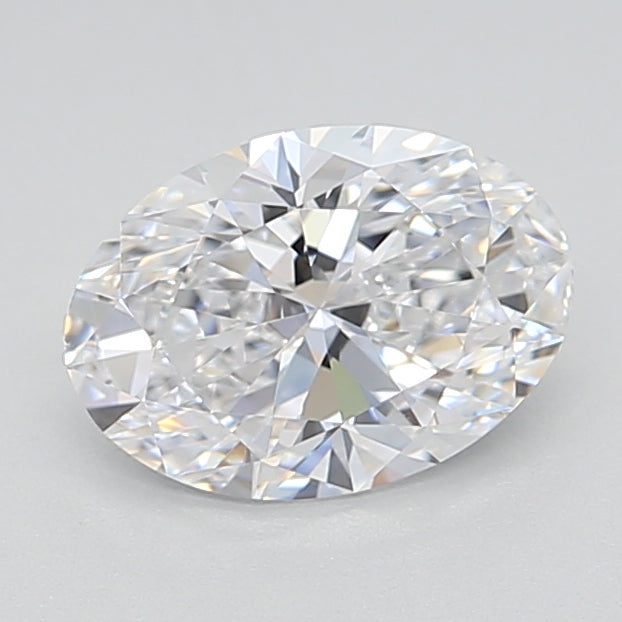 1.02 Carat Oval Lab Diamond with  Cut Diamond in 14KT  view 1
