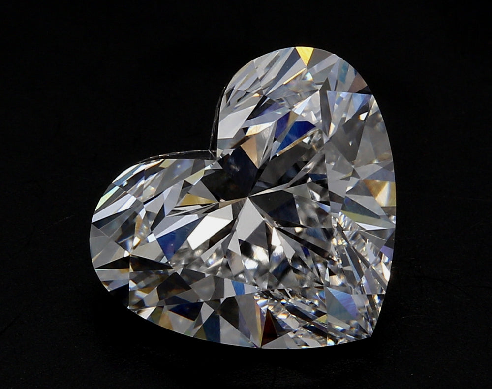 1.5 Carat Heart Lab Diamond with  Cut Diamond in 14KT  view 1

