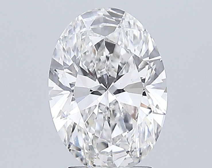 3.03 Carat Oval Lab Diamond with  Cut Diamond in 14KT  view 1
