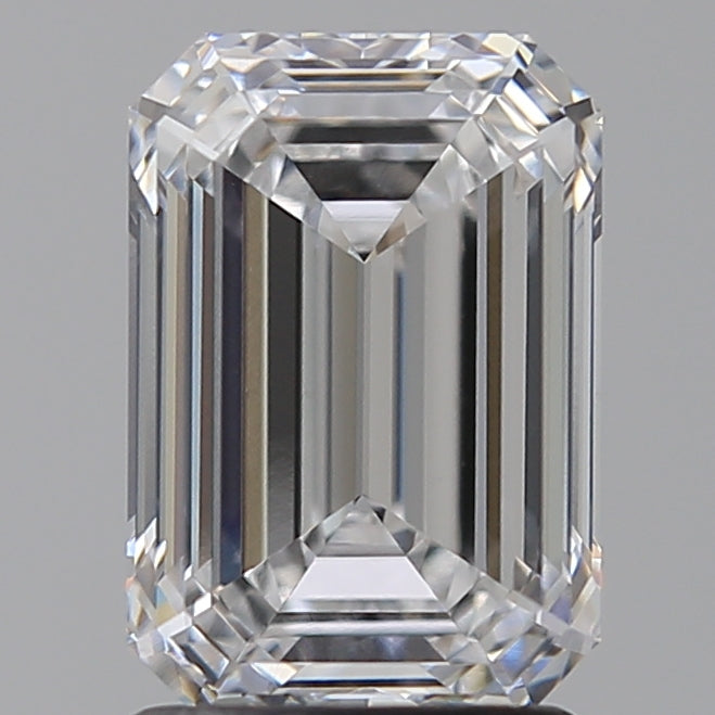 2.09 Carat Emerald Lab Diamond with  Cut Diamond in 14KT  view 1
