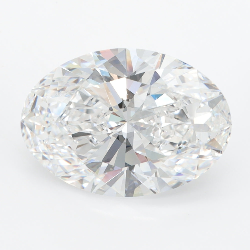 5.58 Carat Oval Lab Diamond with  Cut Diamond in 14KT  view 1
