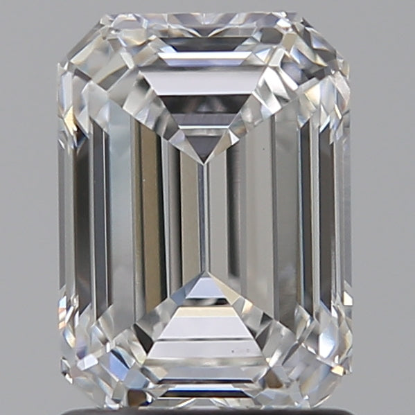 1.57 Carat Emerald Lab Diamond with  Cut Diamond in 14KT  view 1
