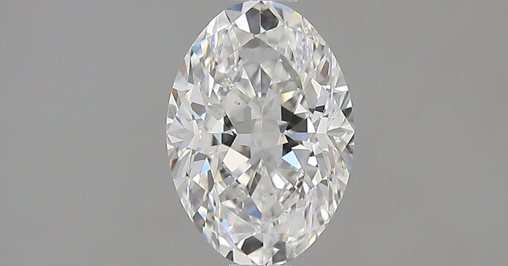 1.05 Carat Oval Natural Diamond with  Cut Diamond in 14KT  view 1
