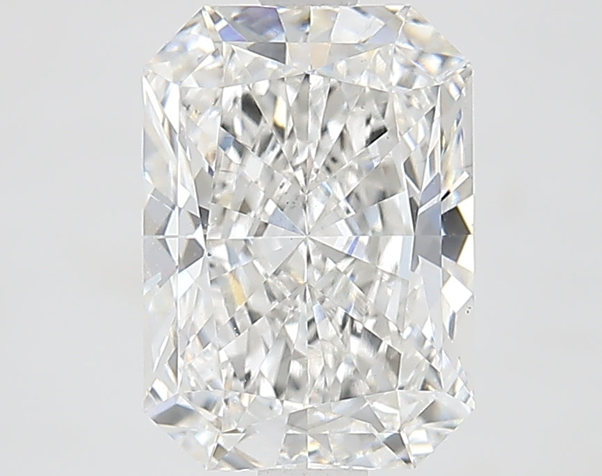 2.37 Carat Radiant Lab Diamond with  Cut Diamond in 14KT  view 1
