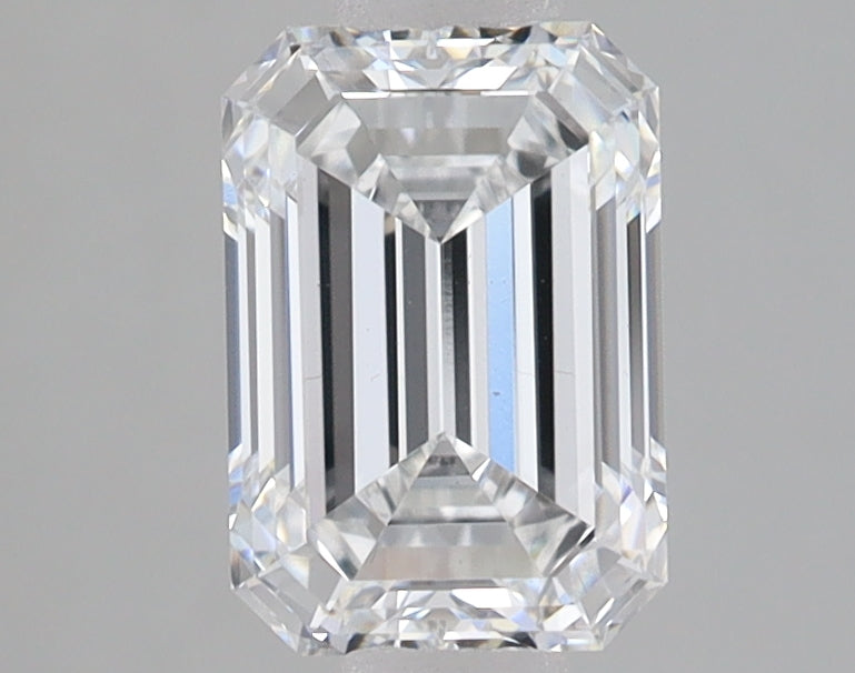 1.54 Carat Emerald Lab Diamond with  Cut Diamond in 14KT  view 1
