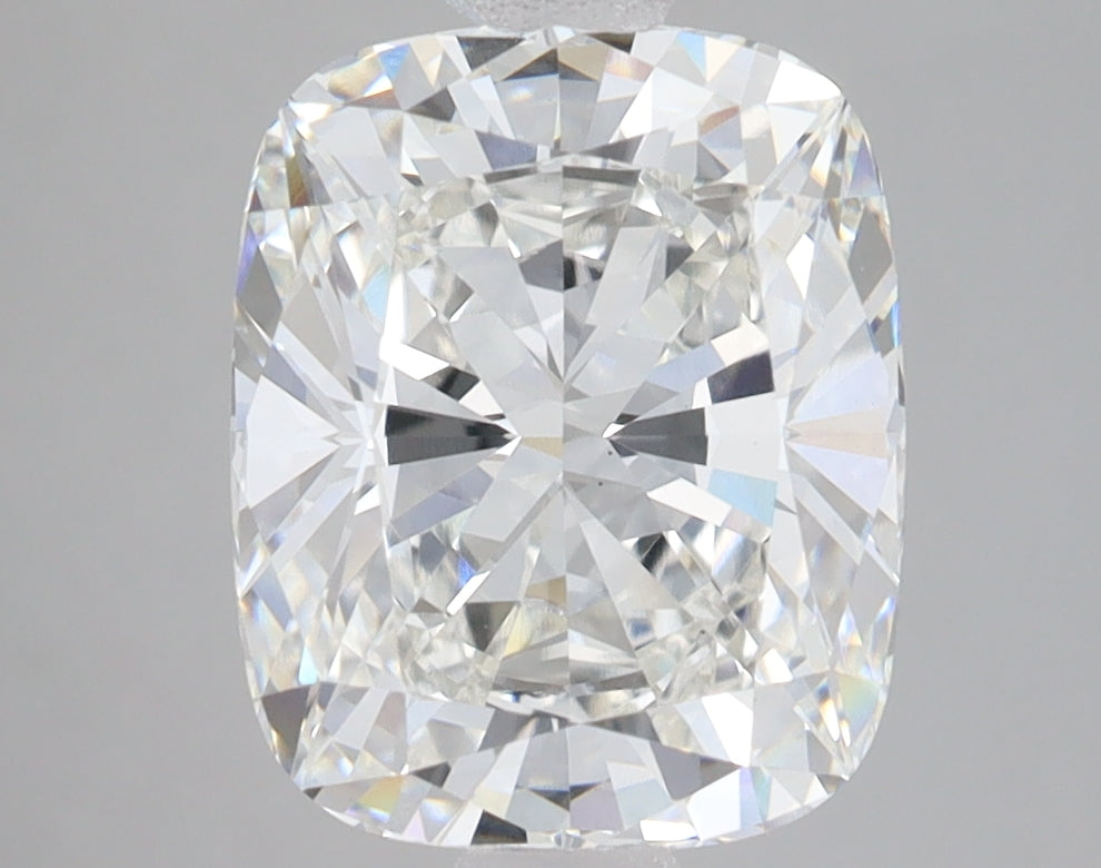 3.6 Carat Cushion Lab Diamond with  Cut Diamond in 14KT  view 1
