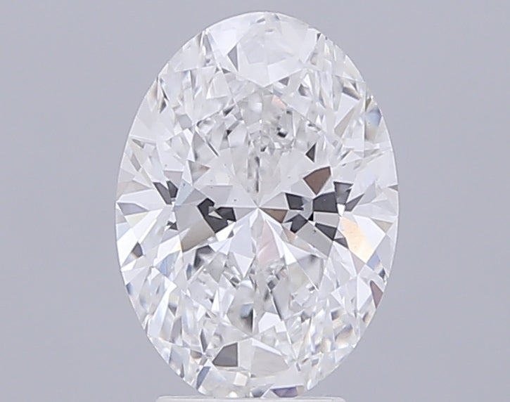 3.82 Carat Oval Lab Diamond with  Cut Diamond in 14KT  view 1
