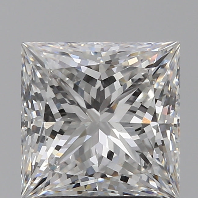 2.04 Carat Princess Lab Diamond with  Cut Diamond in 14KT  view 1
