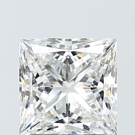 2.36 Carat Princess Lab Diamond with  Cut Diamond in 14KT  view 1
