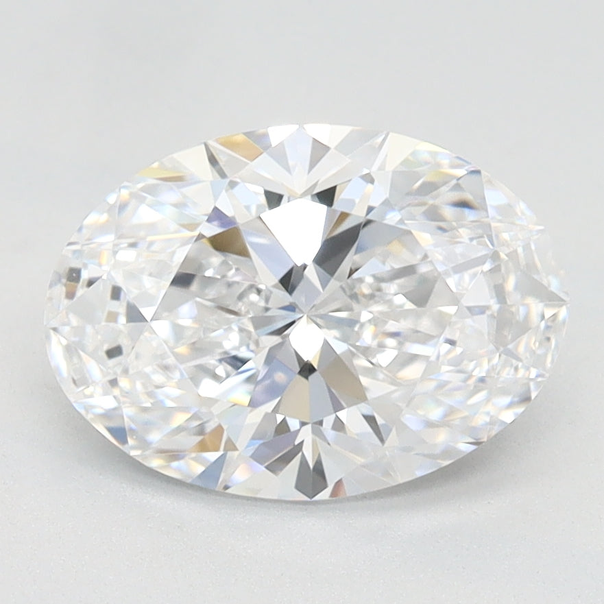 1.5 Carat Oval Lab Diamond with  Cut Diamond in 14KT  view 1
