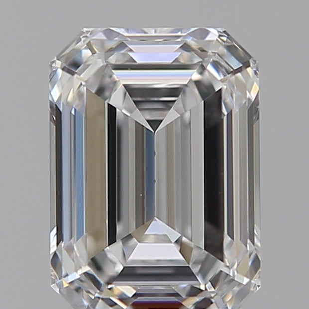 1.08 Carat Emerald Lab Diamond with  Cut Diamond in 14KT  view 1
