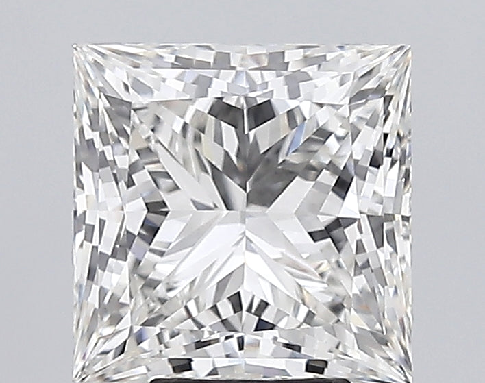 6.0 Carat Princess Lab Diamond with  Cut Diamond in 14KT  view 1
