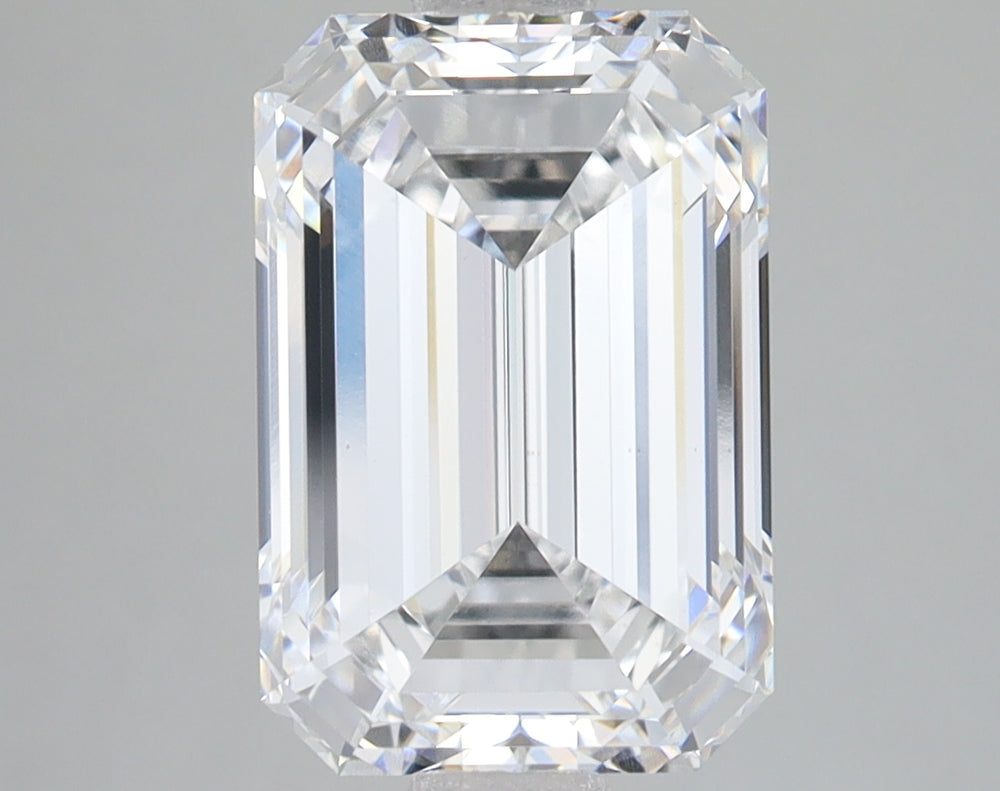 4.1 Carat Emerald Lab Diamond with  Cut Diamond in 14KT  view 1
