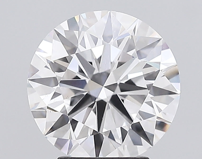 3.54 Carat Round Lab Diamond with  Cut Diamond in 14KT  view 1
