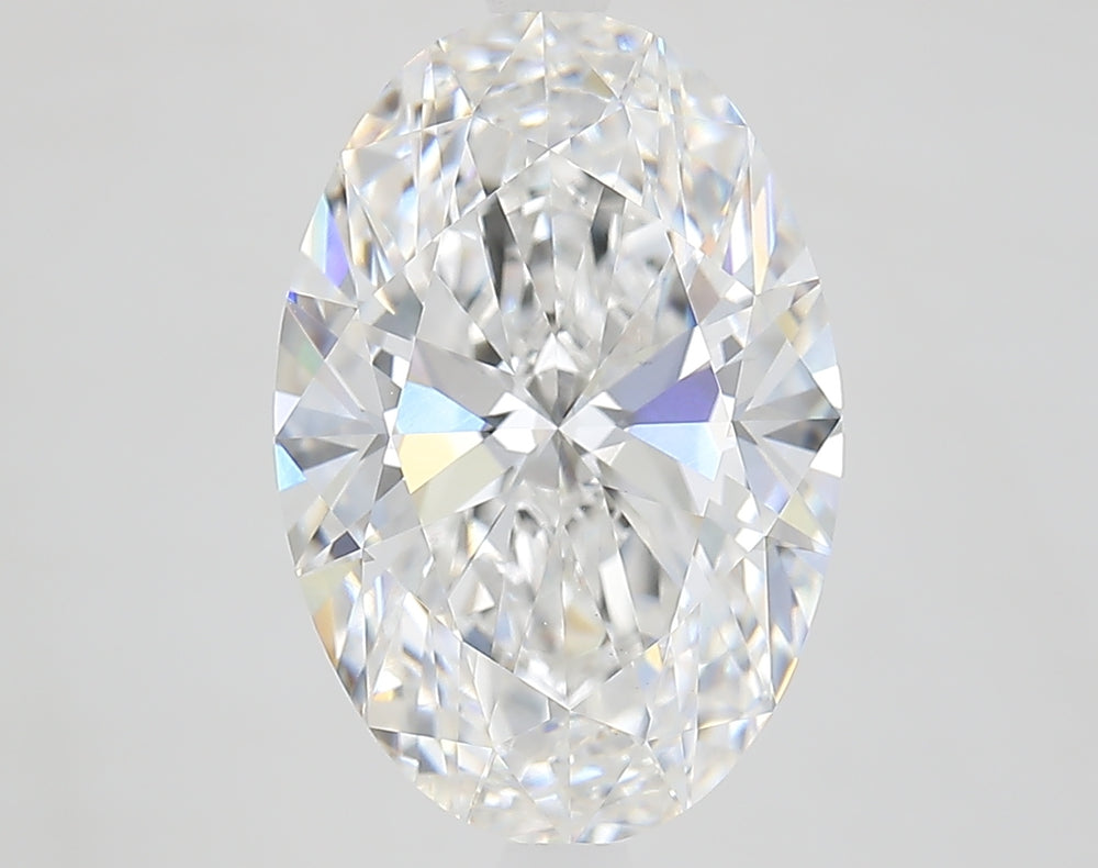 5.42 Carat Oval Lab Diamond with  Cut Diamond in 14KT  view 1
