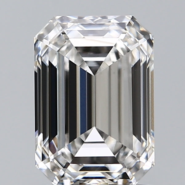 1.52 Carat Emerald Lab Diamond with  Cut Diamond in 14KT  view 1
