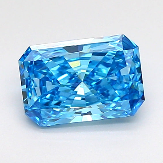 0.89 Carat Radiant Lab Diamond with  Cut Diamond in 14KT  view 1
